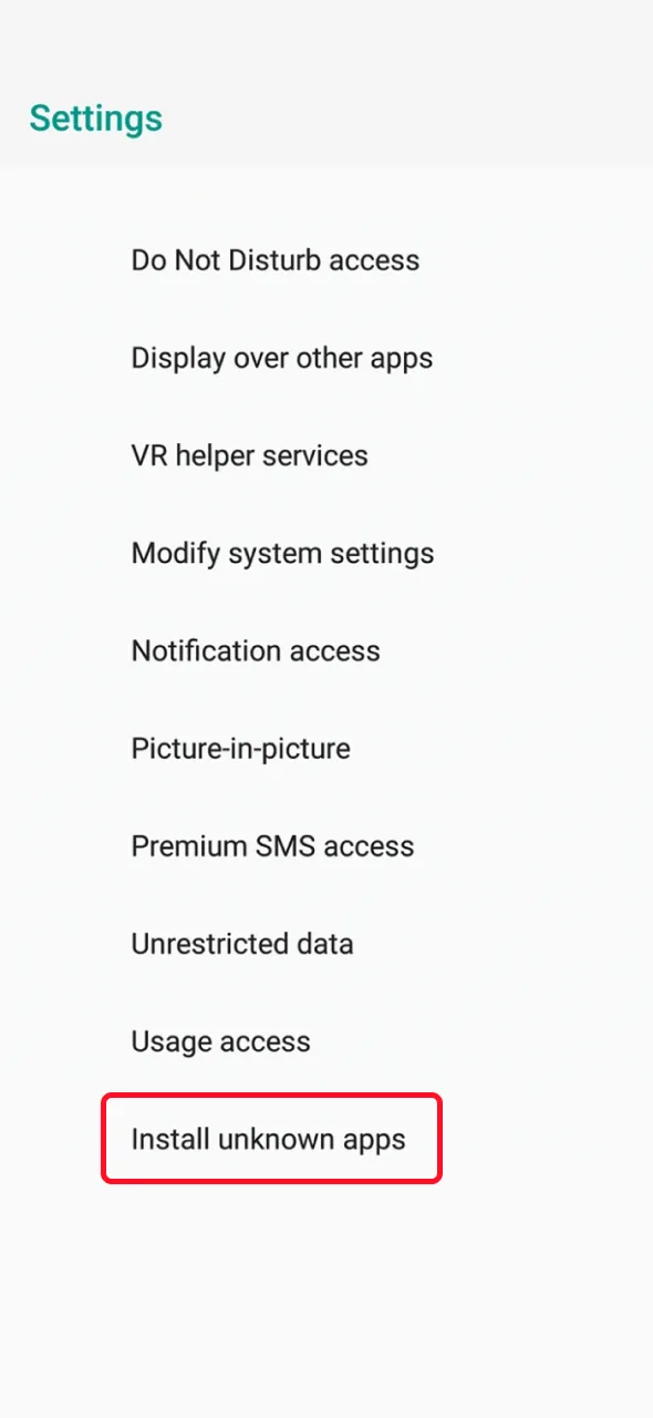 Enable unknown sources to install AccessBet Android app in Nigeria.