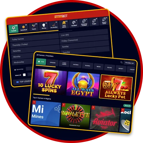Nigerian players access sports and casino instantly in the AccessBet app.