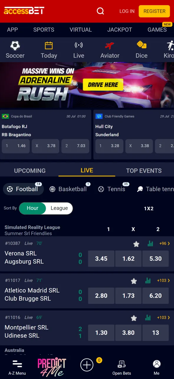 Download AccessBet app for Android users in Nigeria now.