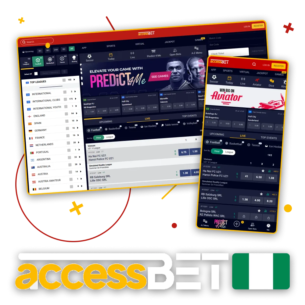 AccessBet offers mobile sports betting, casino games, and promos in Nigeria.