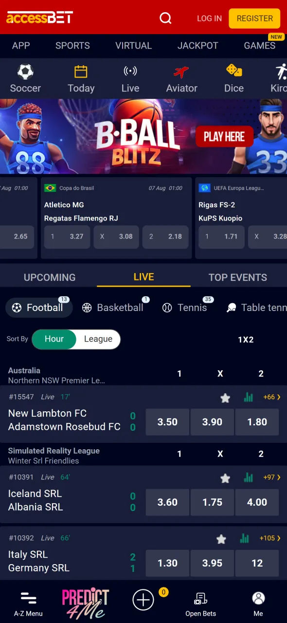 Visit the AccessBet Nigeria website and claim your registration bonus.