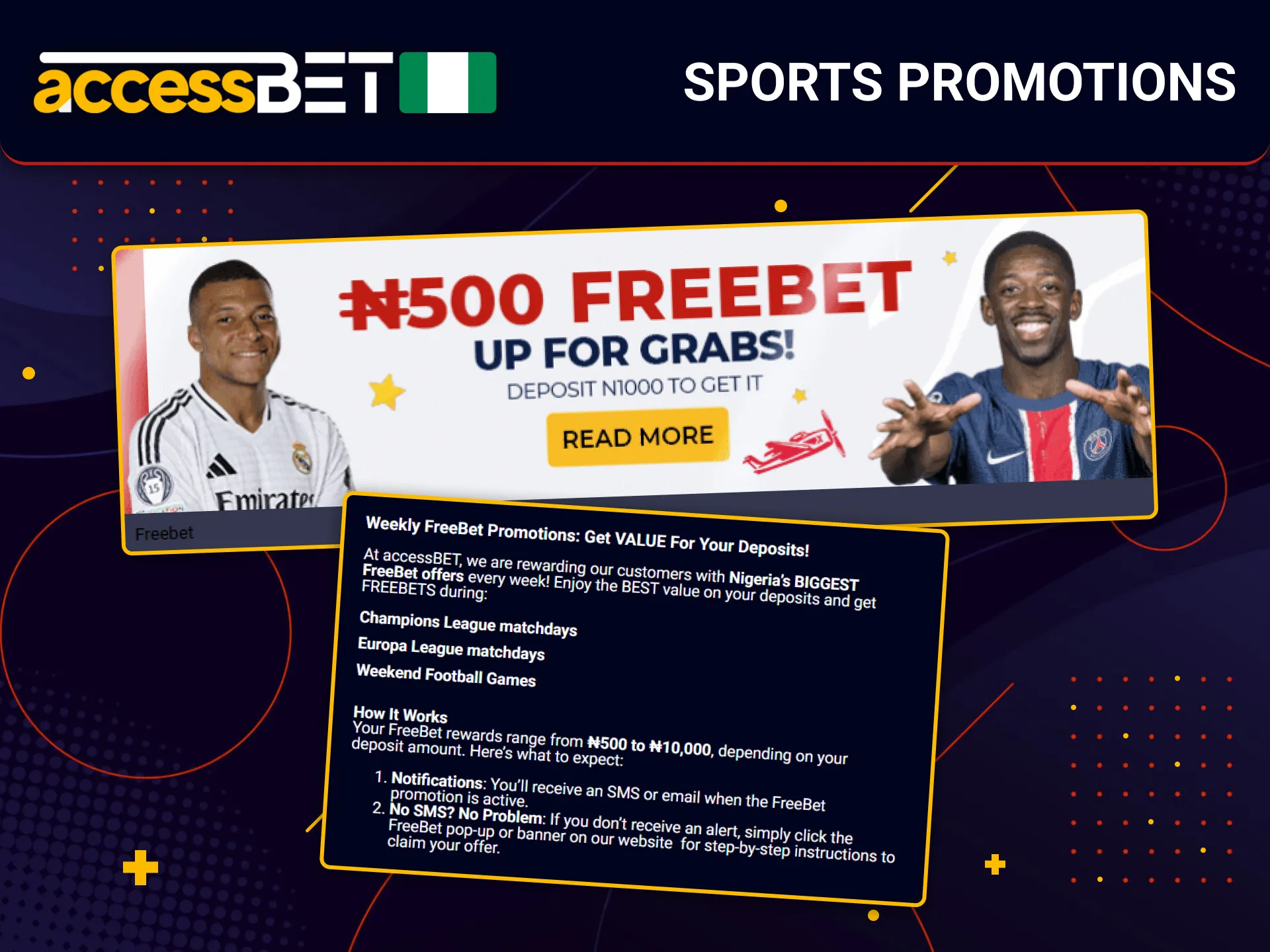 Sports fans in Nigeria enjoy promotions available at AccessBet in Nigeria.