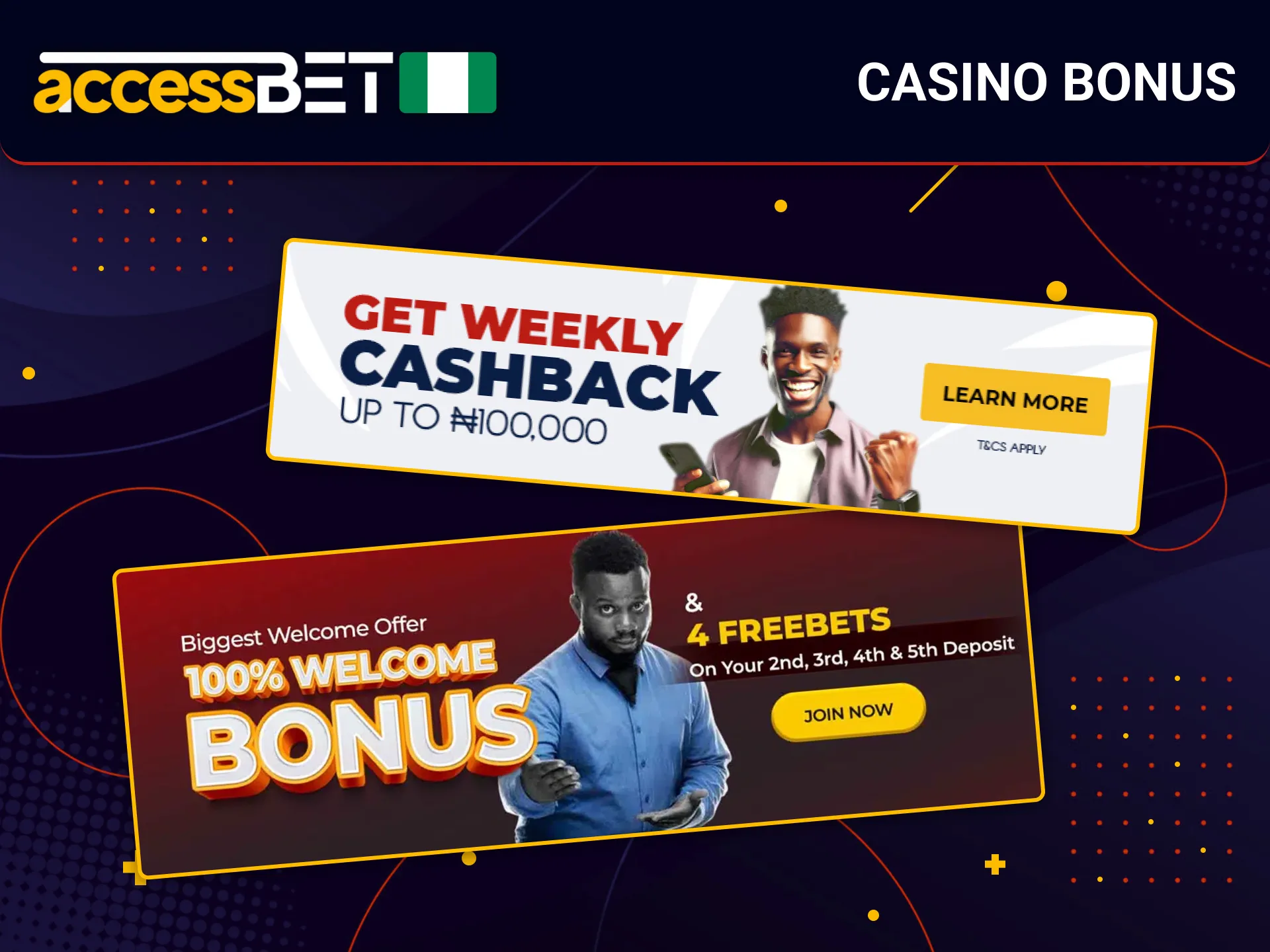 AccessBet casino bonus gives extra value for loyal users.