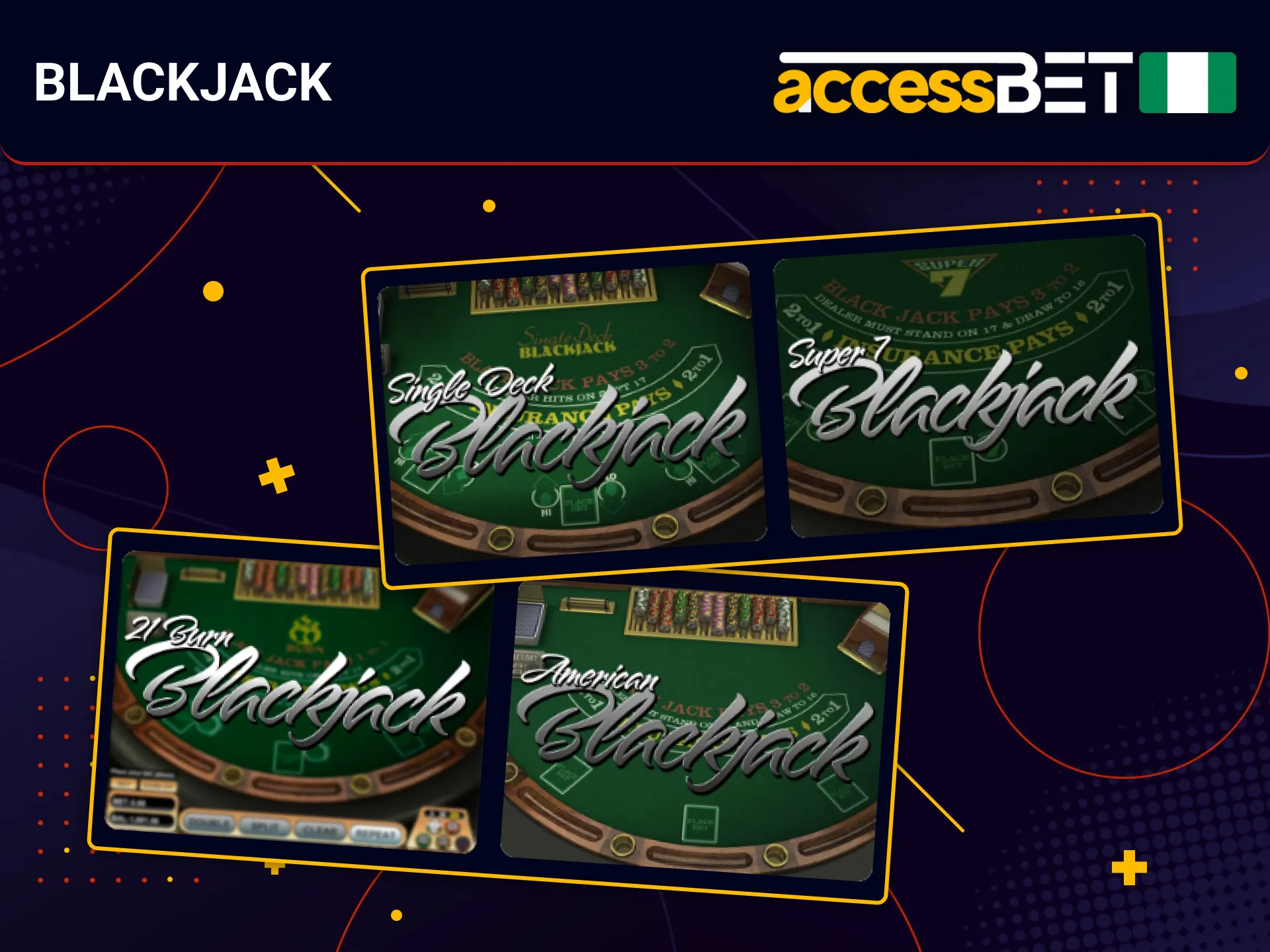 AccessBet blackjack is popular among Nigerian casino enthusiasts.