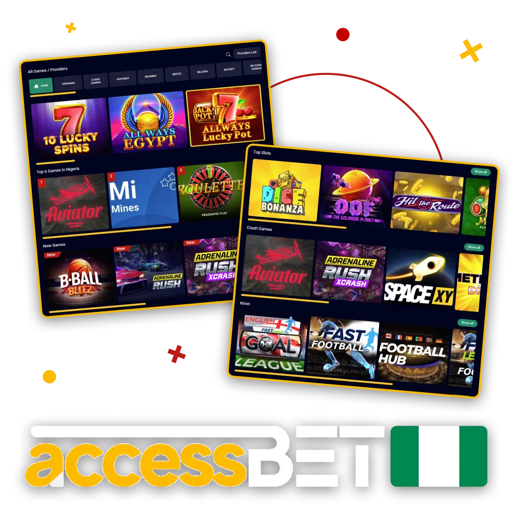 AccessBet in Nigeria lets you enjoy top-rated online casino games.