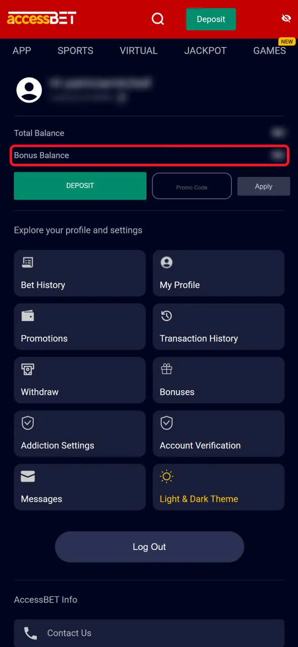 Get your bonus instantly after applying the AccessBet promo code.