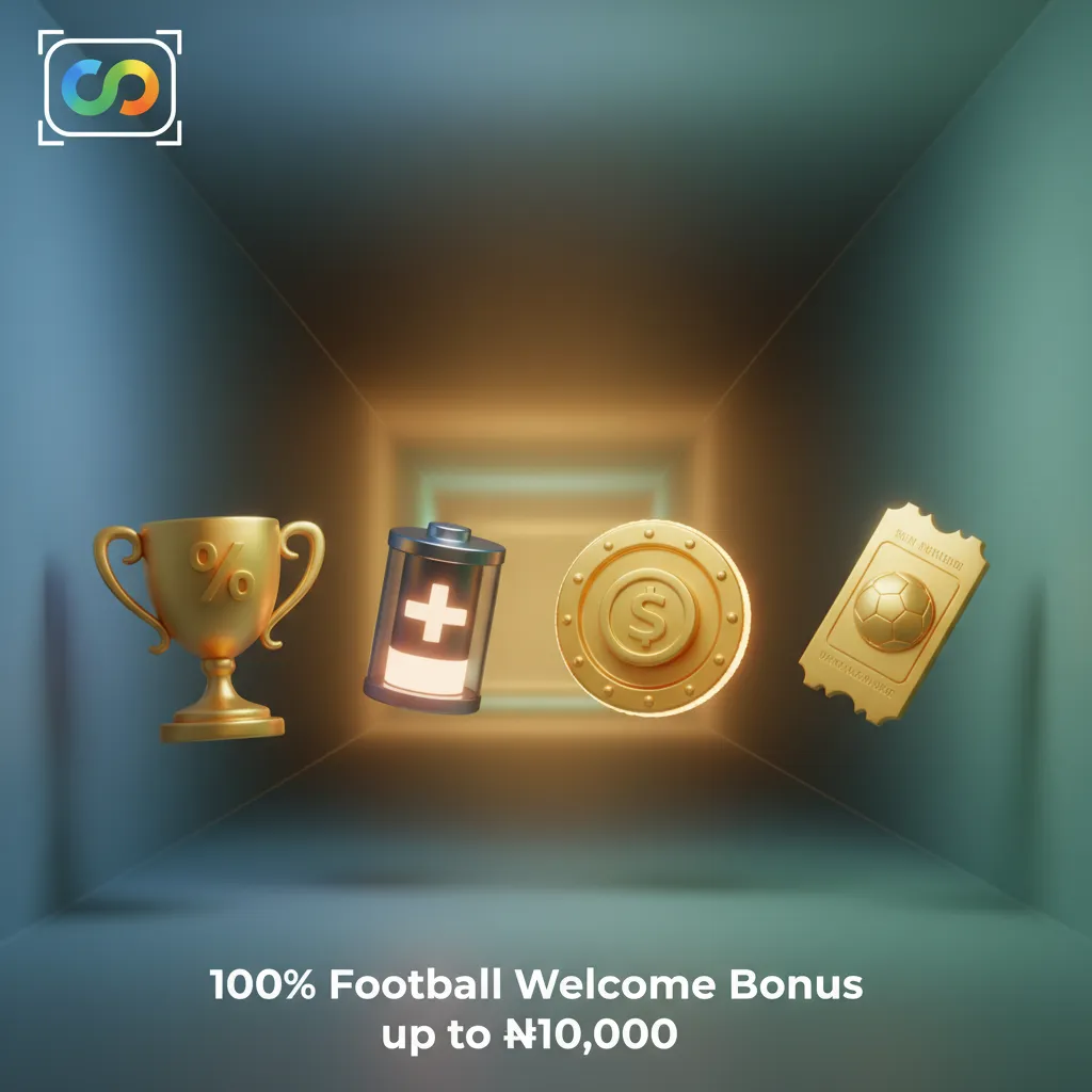Banner: 100% Football Welcome Bonus up to ₦10,000. Use code GOAL100, deposit ₦100+ to claim. New users only.
