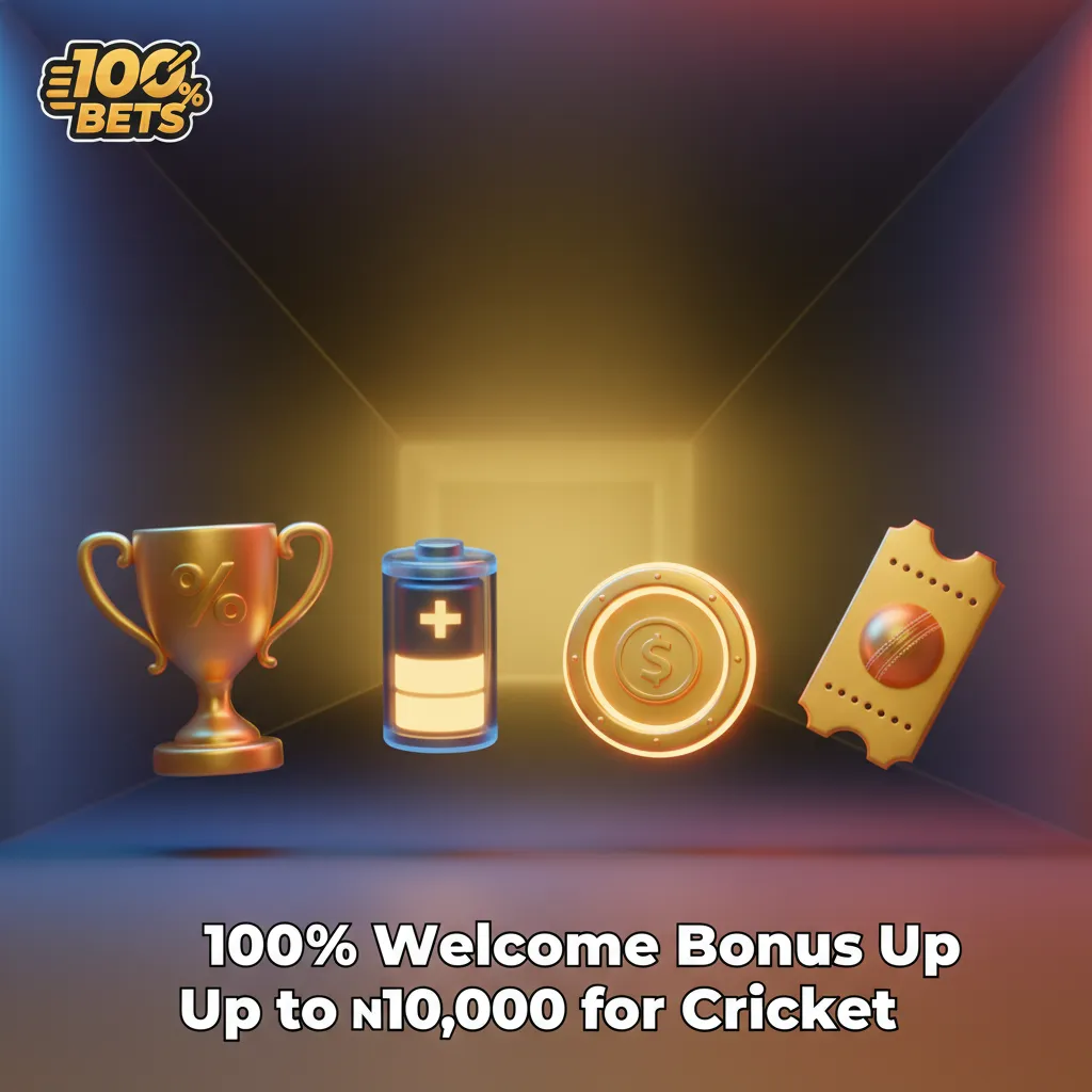 100% welcome bonus up to ₦10,000 for cricket. New users. Use code CRICKET100. Min deposit ₦1,000.