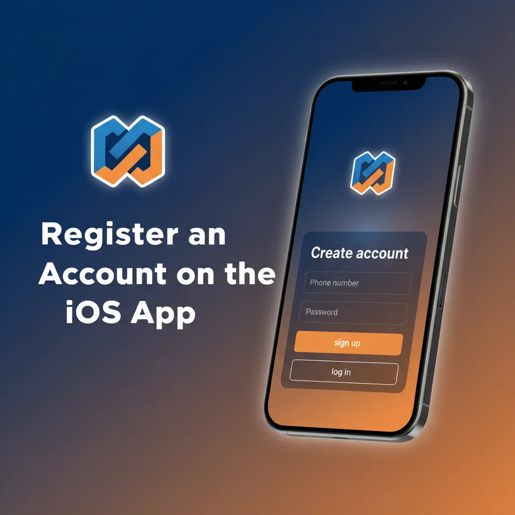 iOS app registration screen showing fields for phone/email, password, NGN currency, promo code, and OTP verification.